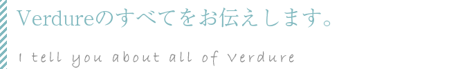 ヴェルデュールのすべてをお見せします